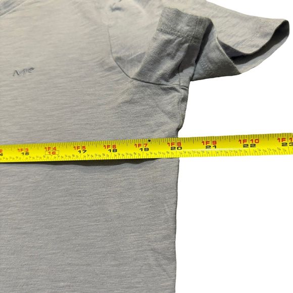 Michael Kors Shirt Medium Purple Embroidered Logo Short Sleeve Mens - Picture 6 of 8